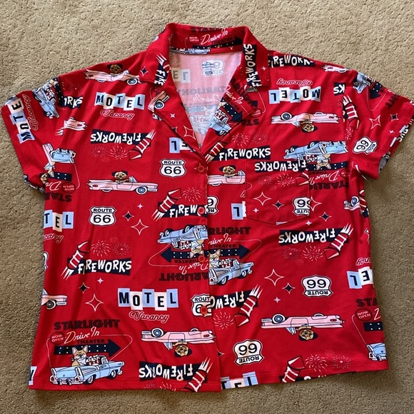 ***NWT*** PATRIOTIC FOURTH OF JULY JUNIORS PAJAMA SHORT SET - Picture 6 of 11